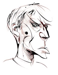 ボリス・パステルナーク、ロシアの詩人、小説家（1890-1960）、セピア色の風刺画 作： Neale Osborne